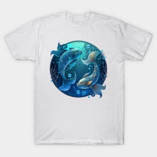 Pisces The Fish Zodiac Star Sign T-Shirt